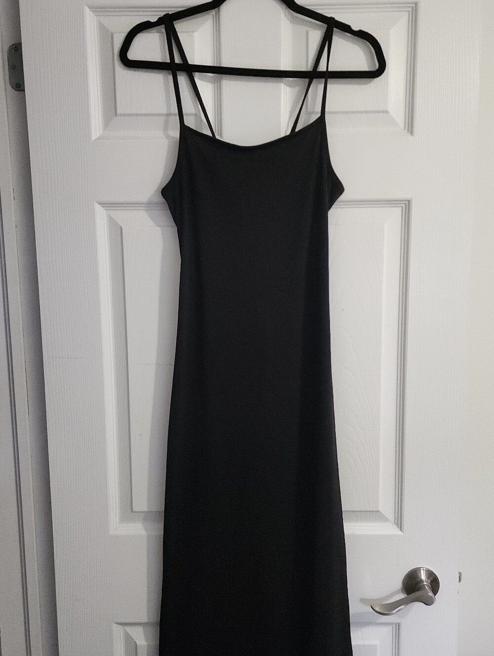 H&M Black Open Back Midi Dress